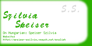 szilvia speiser business card